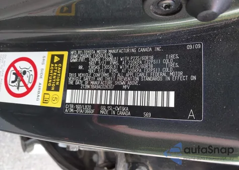 2010 Lexus Rx 350 z USA, uszkodzony, nr VIN 2T2BK1BA9AC026307